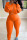 Orange Knitting Solid Patchwork O Neck Long Sleeve Regular Sleeve Short Two Pieces