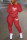Red Fashion Sportswear Adult Letter Print O Neck Two Pieces