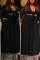 Black Fashion Sexy V Neck Long Sleeve Regular Sleeve Print Plus Size Set