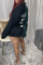 Green Fashion Sexy Adult Plaid Patchwork Patchwork With Belt V Neck Long Sleeve Mini Shirt Dress Dresses