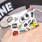 White Fashion Casual Print Crossbody Bag