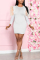 White Sexy Party Gauze Pit Article Fabrics Patchwork Solid Patchwork See-through O Neck Long Sleeve Mini A Line Dresses