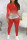 Red Fashion Casual O Neck Long Sleeve Regular Sleeve Gradual Change Print Plus Size Set