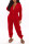Red Fashion Adult Living Plush Solid Patchwork Hooded Collar Straight Jumpsuits