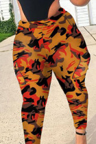 Yellow Fashion adult England Ma'am Print Camouflage Plus Size