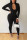 Black Fashion Casual Solid Basic Zipper Collar Skinny Jumpsuits