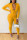 Orange Fashion Casual Solid Basic Zipper Collar Skinny Jumpsuits