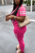 Pink Fashion Casual Letter Printed Two-piece Set