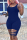 Blue Fashion Sexy Sleeveless Broken Hole Romper