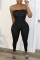 Black Fashion Sexy Tight Tube Top Jumpsuit