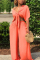 Yellow Casual Deep V Neck Loose Two-piece Pants Set