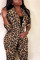 Green Fashion Casual Print Long-Sleeved Two-Piece Suit