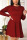 Wine Red Sexy Solid Patchwork O Neck Long Sleeve Mini Pencil Skirt Dresses
