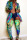 MalachiteGreen Fashion Trendy Casual Multicolor Print Two Pieces
