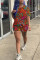 Multicolor Fashion Cartoon Printed Casual Set