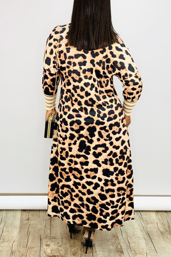 leopard print cape coat