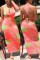 Red Sexy Fashion Printed Sleeveless Dress