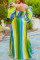 Green Sexy Fashion Cold Shoulder Long Dress