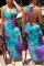 Red Sexy Fashion Printed Sleeveless Dress