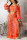 Orange Mesh Tassels Beach Skirt Two Piece Suit