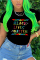Black Fashion Casual Print Short Sleeve T-shirt