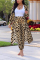 Camouflage Sexy Printing Cardigan Long Sleeve Trousers Suit