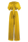 Yellow Casual Deep V Neck Loose Two-piece Pants Set