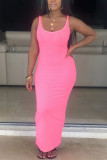 Pink Sexy Fashion Sling Slim Dress