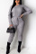 Grey Casual Daily Polyester Pit Article Fabrics Solid Pullovers Pants O Neck Long Sleeve Regular Sleeve Regular Two Pieces