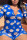 Royal blue Sexy Fashion Printed Long Sleeve Plus Size Romper