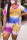 YellowBlue Fashion Casual Printing Plus Size Set
