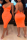 Orange Sexy Halter V-Neck Bandage Dress