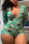 Green Sexy Fashion Printed Long Sleeve Plus Size Romper