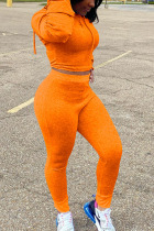 Orange Street Solid Hooded Collar Long Sleeve Regular Sleeve Two Pieces