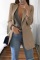 Apricot Casual Long Sleeves Suit Jacket