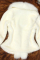 White Fashion Slim Faux Fur Collar Solid Coat