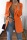 Orange Casual Long Sleeves Suit Jacket