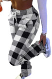 Black and white Fashion Casual Adult Print Pants Boot Cut Bottoms