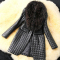Black Casual Long Sleeve Faux Fur Coat