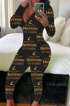Gold Fashion Adult Living Print Pants V Neck Skinny Jumpsuits