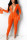 Orange Fashion Sexy Solid Patchwork V Neck Skinny Jumpsuits