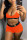Orange Fashion Sexy Print Suspender Top Shorts Set
