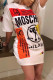 White Casual Half Sleeves O neck Hip skirt skirt Casual Dresses
