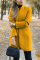 Yellow Fashion Casual Long Sleeve Regular Sleeve Solid Coats