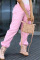 Pink Casual Solid Pants Bottoms