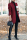 Wine Red Fashion Casual Long Sleeve Regular Sleeve Solid Coats