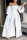 White Casual Fashion bandage Solid Asymmetrical Three Quarter one word collar