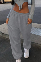 Grey Casual Regular Bottoms