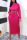 rose red British Style Solid O Neck Long Sleeve Two Pieces