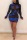 Blue adult Sexy Fashion Cap Sleeve Long Sleeves O neck Step Skirt Mini Mesh Print